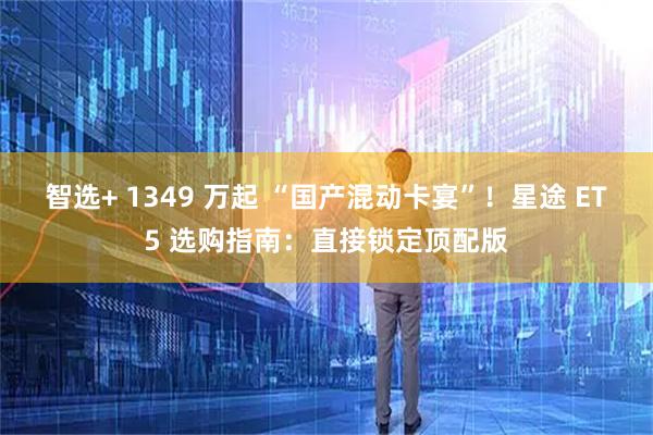 智选+ 1349 万起 “国产混动卡宴”！星途 ET5 选购指南：直接锁定顶配版